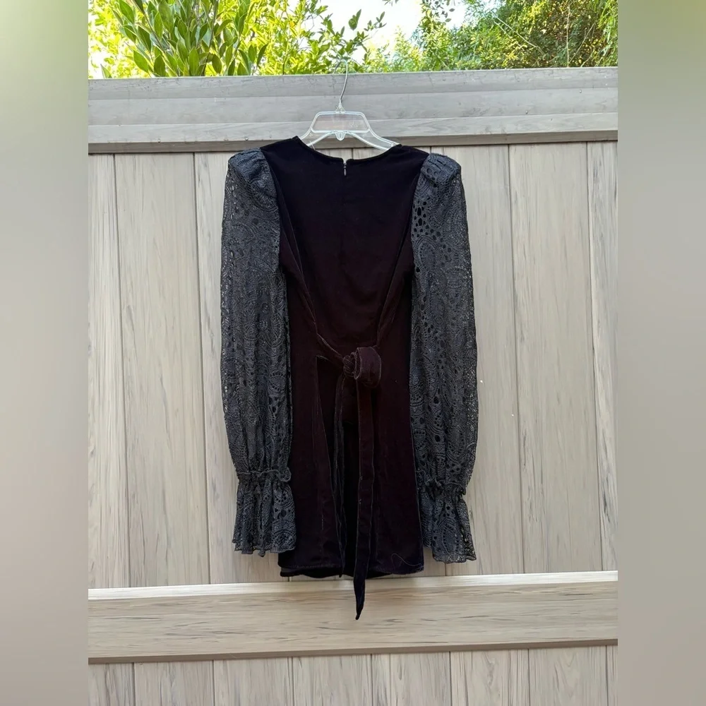 H&M x The Vampires Wife Designer Collab Limited Collection lace & Velvet Dress